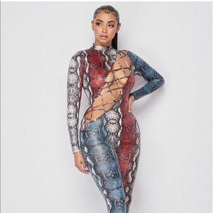 Lace-Up Front Jumpsuit